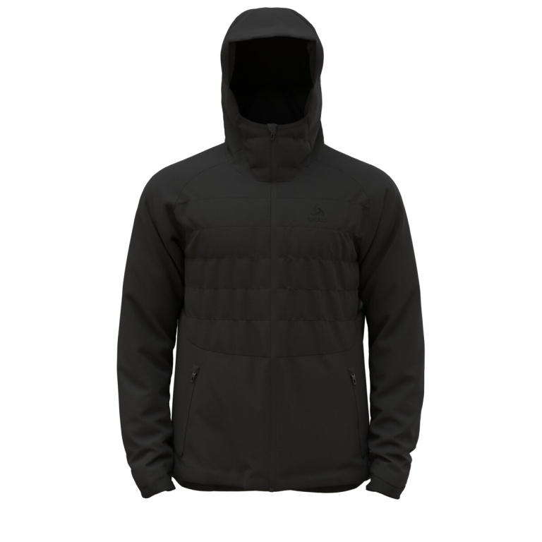 Odlo Winterjacke Ascent S-Thermic mit Kapuze (Isolierjacke, winddicht, atmungsaktiv) schwarz Herren